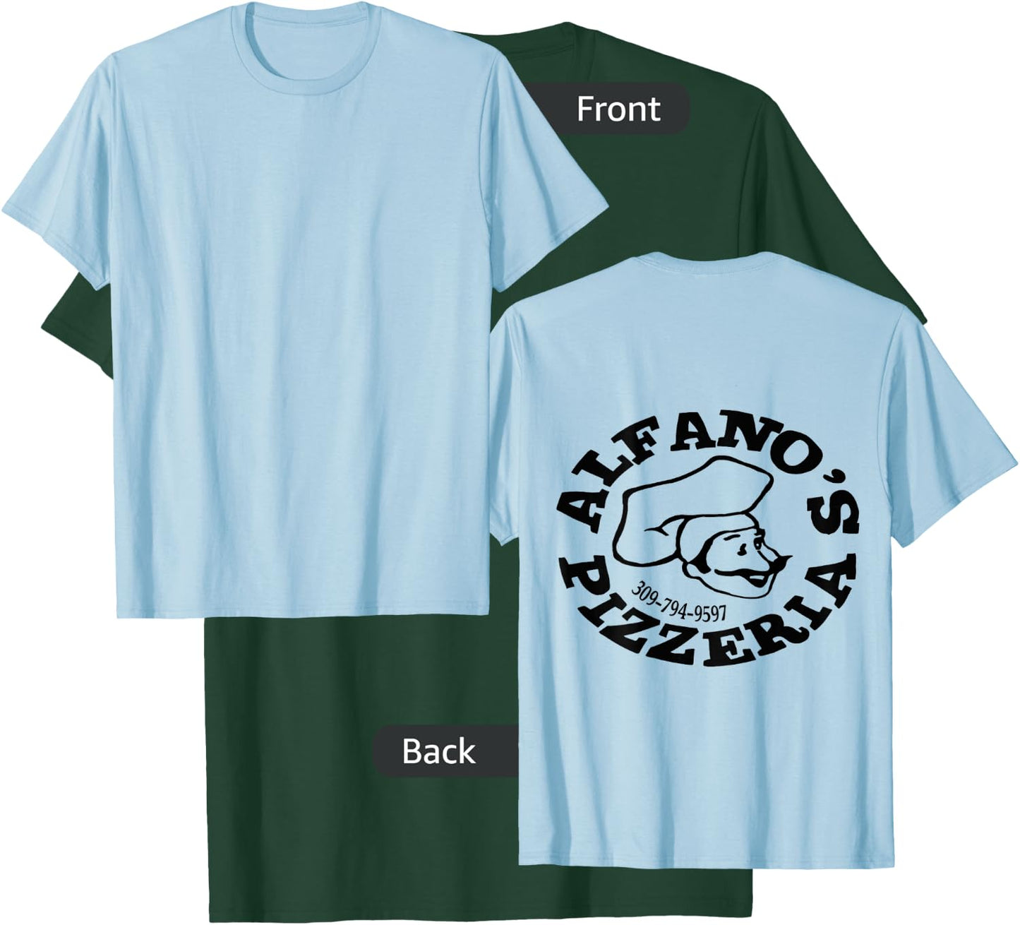 Official Alfano's Pizzeria Logo by Pazzo inc. T-Shirt - T-Shirt | Forest
