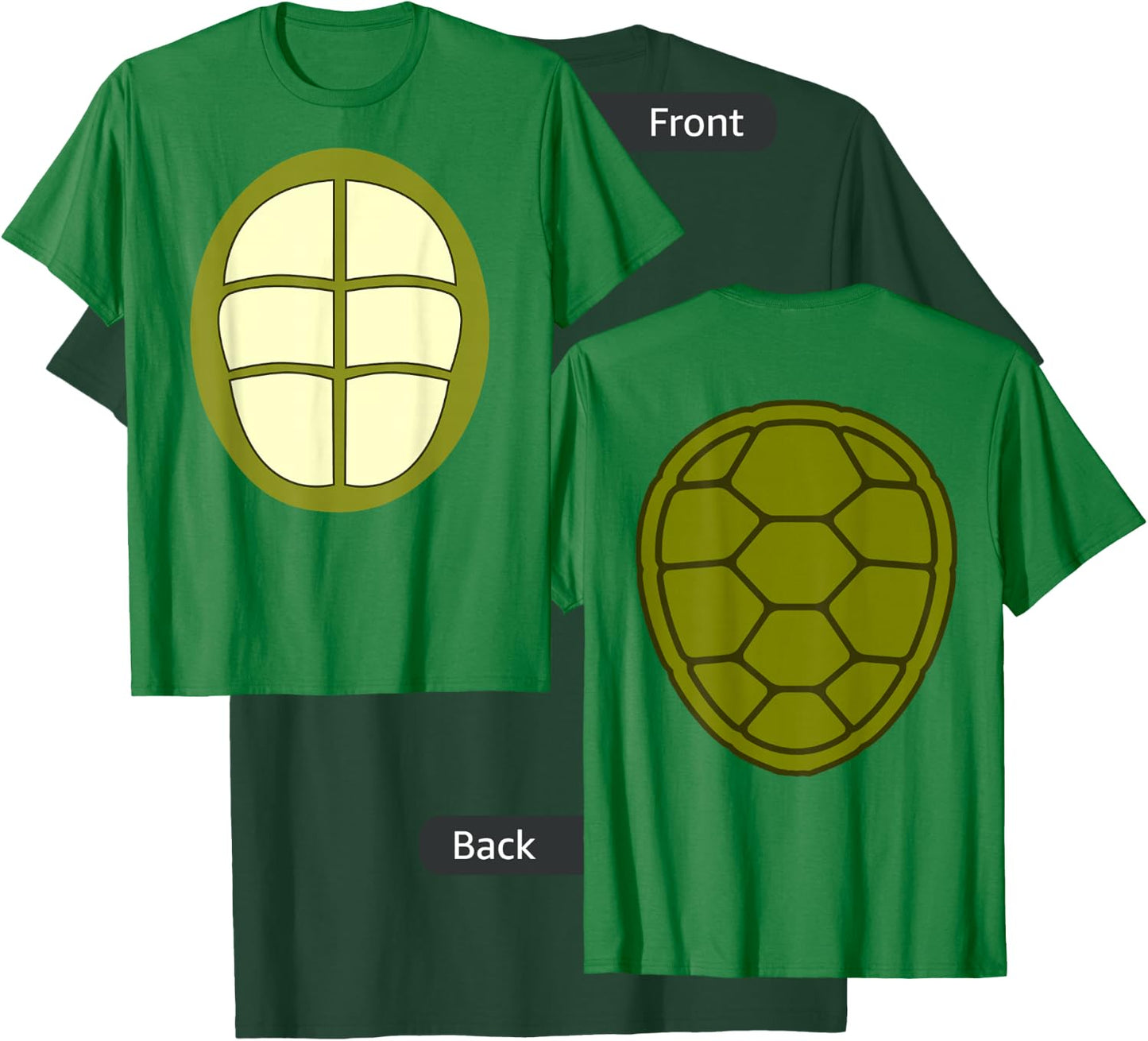 Turtle Halloween Costume 2-Sided Turtle Shell Shirt T-Shirt - T-Shirt | Forest