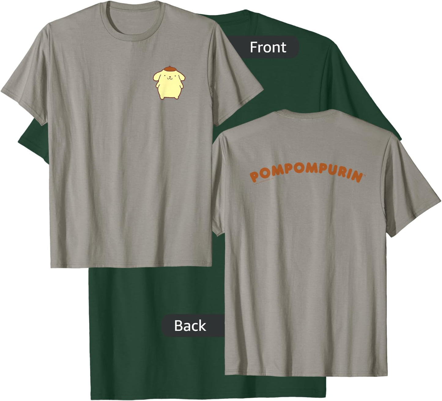 Sanrio Pompompurin Front and Back Logo Shirt T-Shirt - T-Shirt | Forest