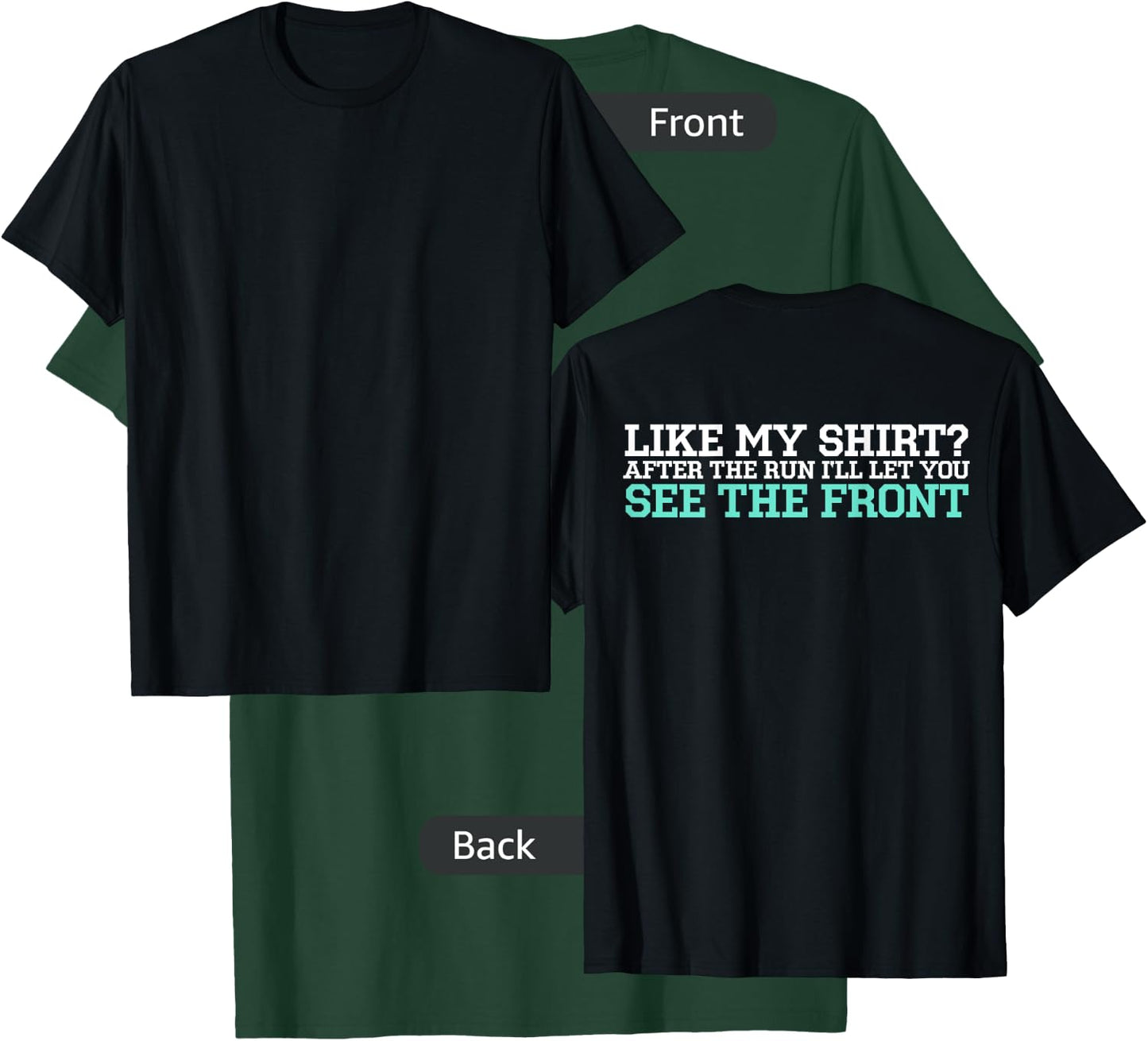 Cross Country Running Shirt With Back Print - Funny XC Shirt T-Shirt - T-Shirt | Forest