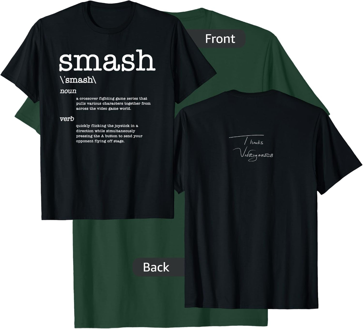 Thanks Videogames: Smash Definition Video Game T-Shirt - T-Shirt | Forest