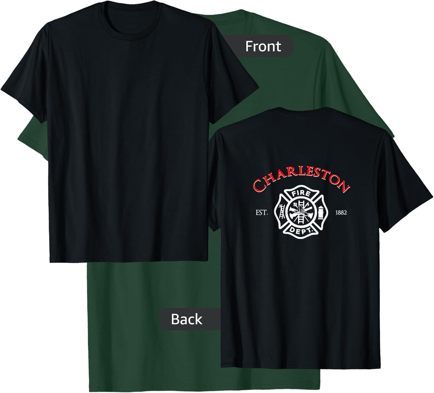 Charleston Fire Rescue South Carolina Firefighter T-Shirt - T-Shirt | Forest