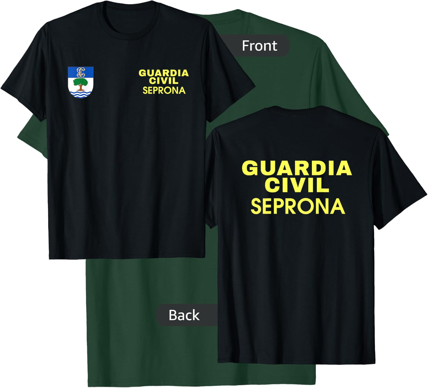 Spain Police Apparel - Policia España Guardia Civil Seprona T-Shirt - T-Shirt | Forest