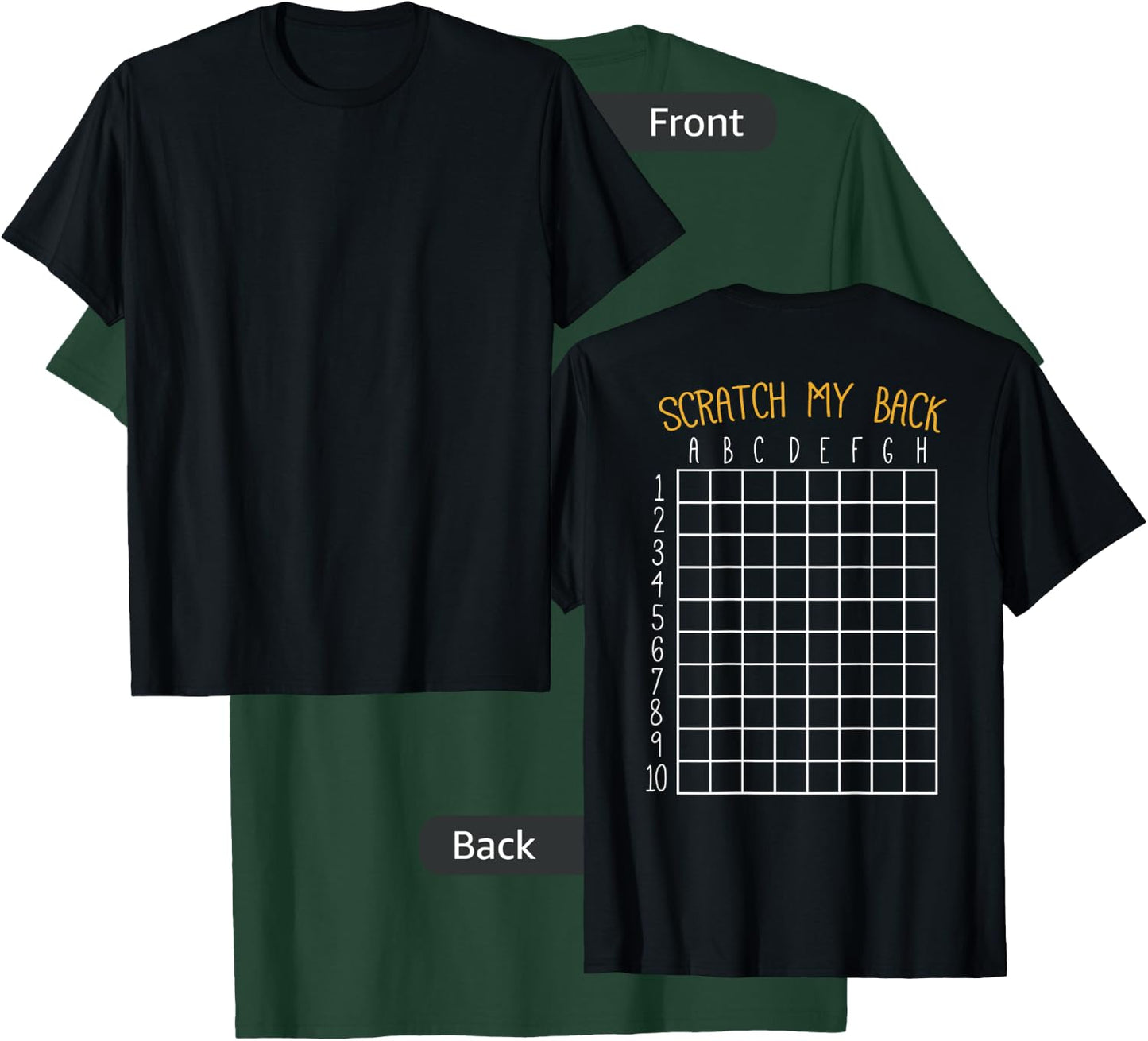 Back Scratching Shirt Co. Back Scratcher Shirt, Scratch My Back - -Adult, Black, Small T-Shirt - T-Shirt | Forest