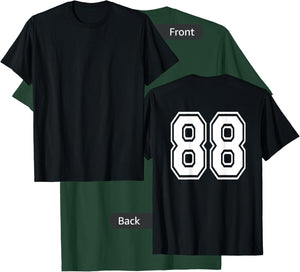 Number 88 Sports Player Number BACK Of Shirt Only T-Shirt - T-Shirt | Forest