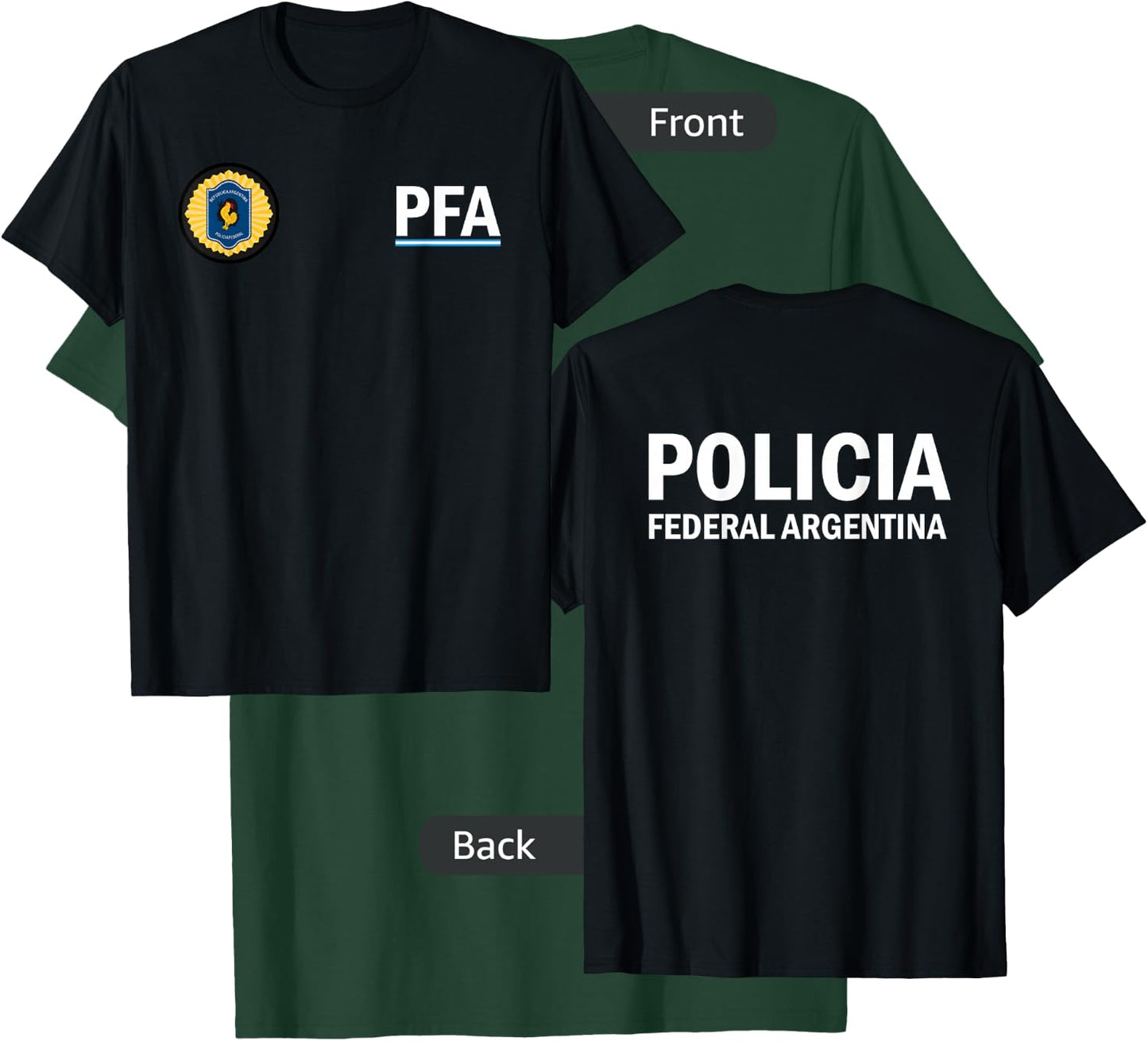 Argentina Police Apparel - Policia Federal Argentina T-Shirt - T-Shirt | Forest