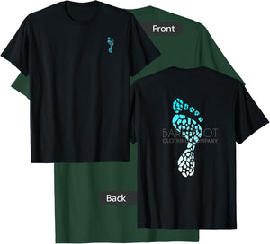 Barefoot Clothing Company: logo on back T-Shirt - T-Shirt | Forest