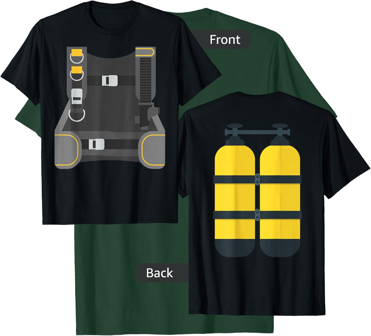 Scuba Diver Costume Last Minute Halloween T-Shirt - T-Shirt | Forest