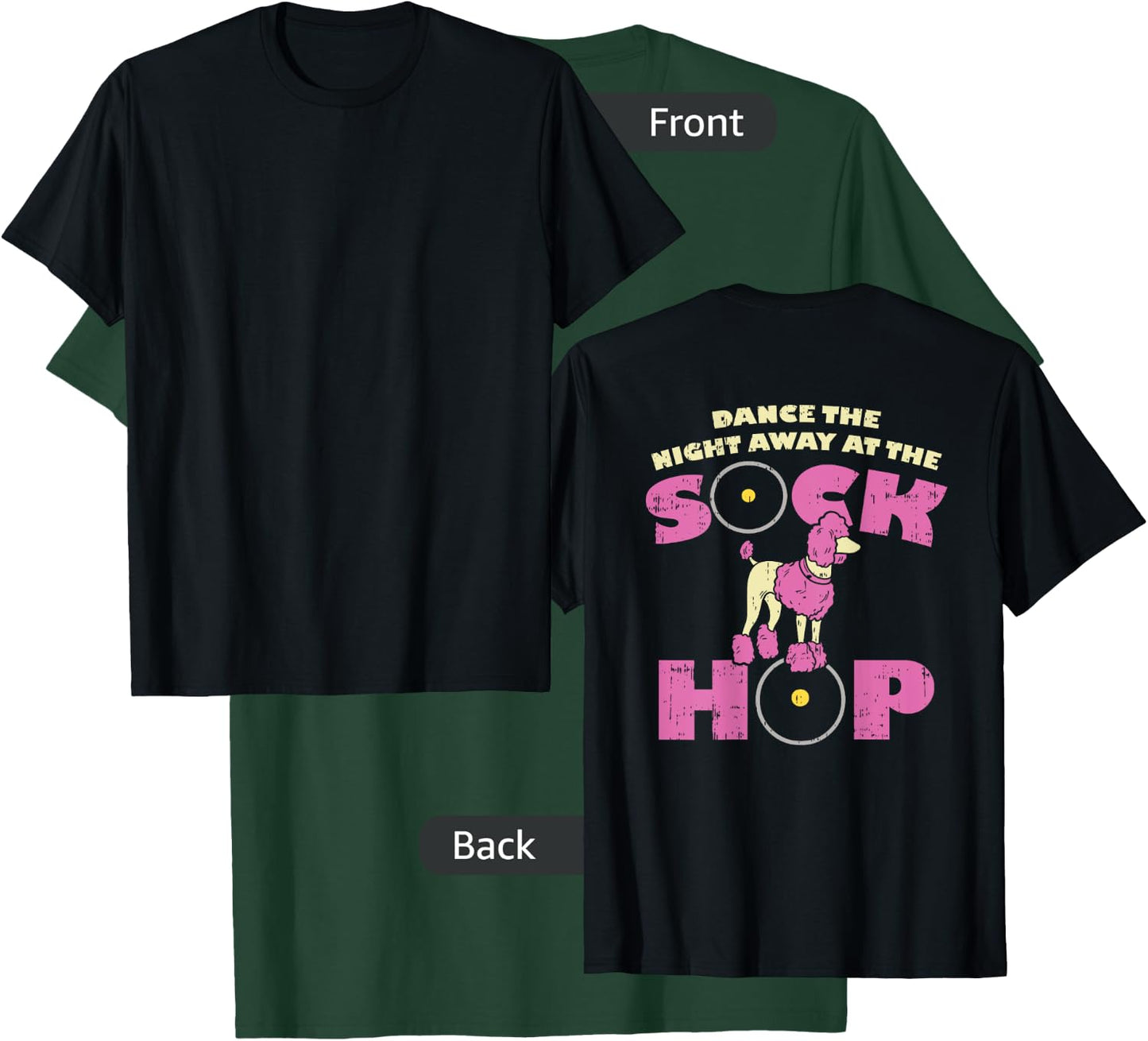 Sock Hop Party Attire 50s Pink Poodle T-Shirt - T-Shirt | Forest