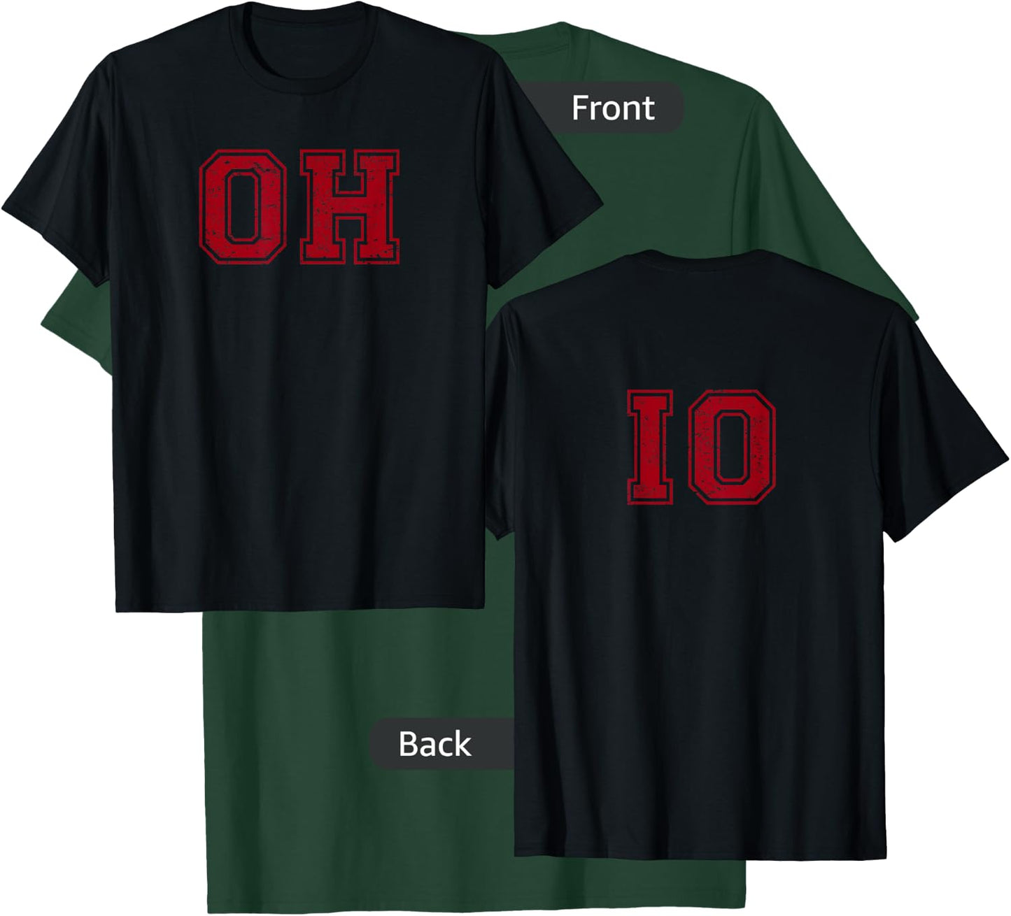 Vintage OH IO Double-sided T-Shirt - T-Shirt | Forest