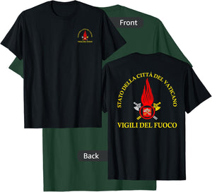 Italian Firefighter Vigili Del Fuoco Vatican Rome T-Shirt - T-Shirt | Forest