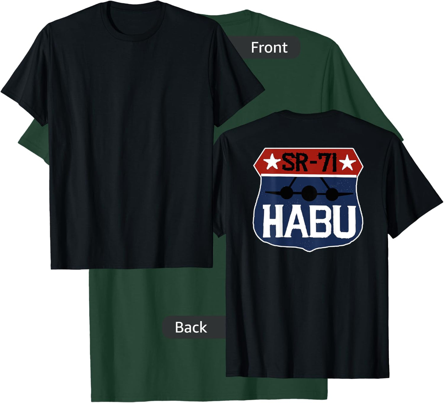 SR-71 Blackbird Distressed HABU T-Shirt - T-Shirt | Forest