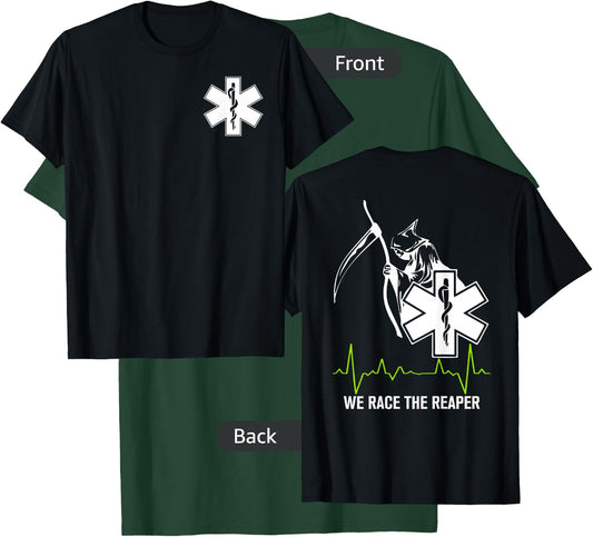 EMS - We Race The Reaper T-Shirt - T-Shirt | Forest