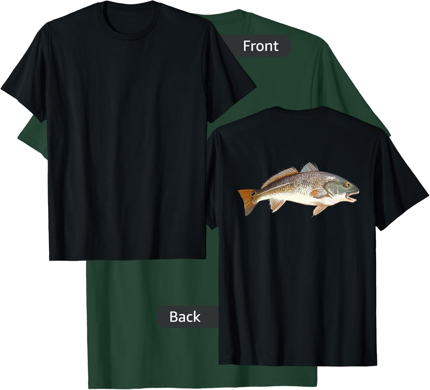 Redfish | Red Drum Fish Shirt T-Shirt - T-Shirt | Forest