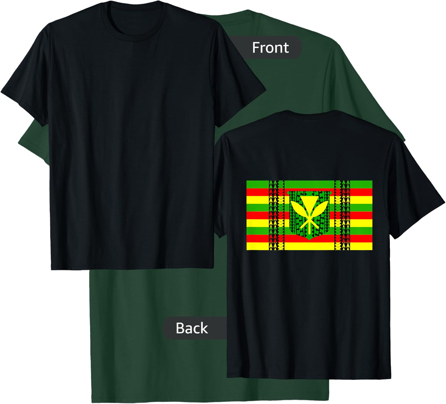 Tribal Kanaka Maoli Hawaiian Flag T-Shirt - T-Shirt | Forest