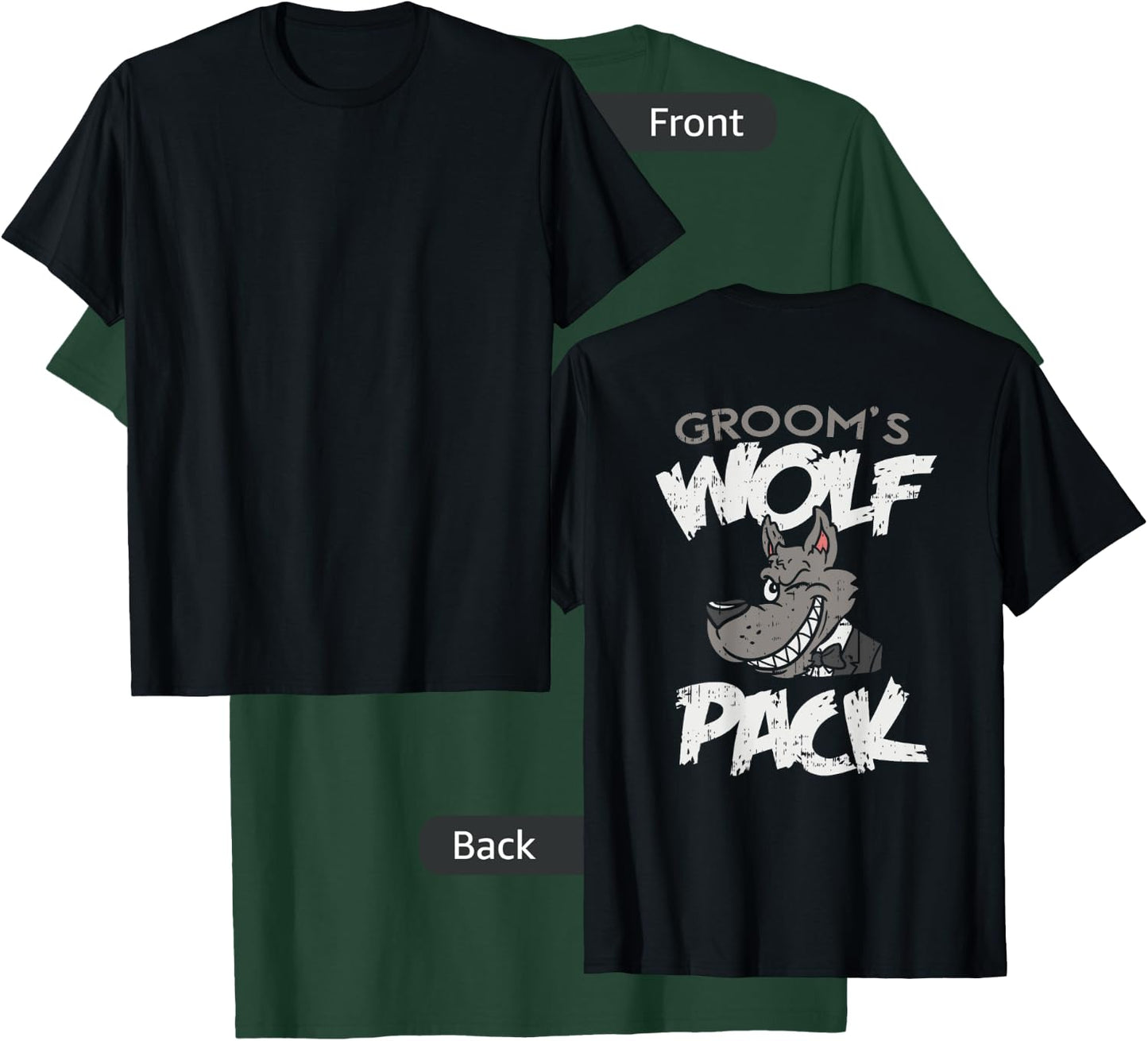 Bachelor Party T Shirts, Wolf Pack Member Graphic T-Shirt - T-Shirt | Forest