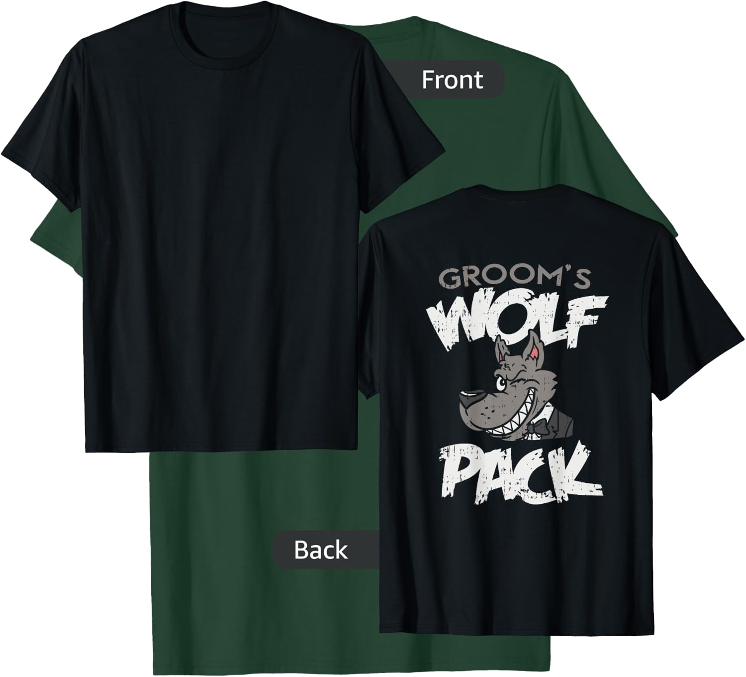 Bachelor Party T Shirts, Wolf Pack Member Graphic T-Shirt - T-Shirt | Forest