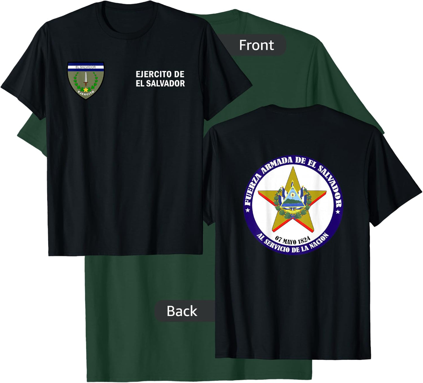 Fuerza Armada El Salvador Army - Ejercito de El Salvador T-Shirt - T-Shirt | Forest