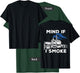 Mind If I Smoke Diesel Semi Truck t shirt - Back Only T-Shirt - T-Shirt | Forest