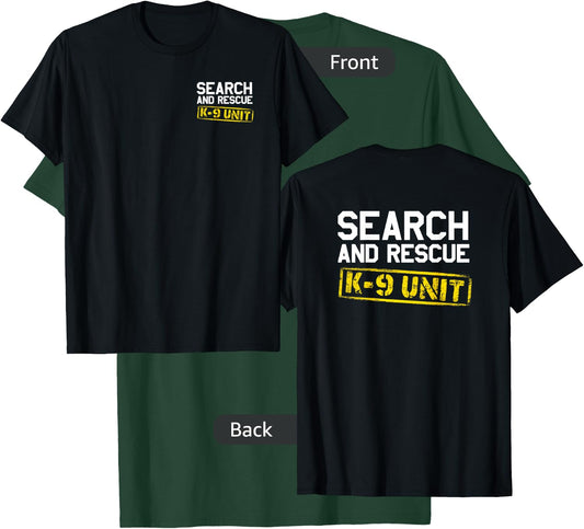 K9 Thin Orange Line Search & Rescue SAR K-9 Team T-Shirt - T-Shirt | Forest