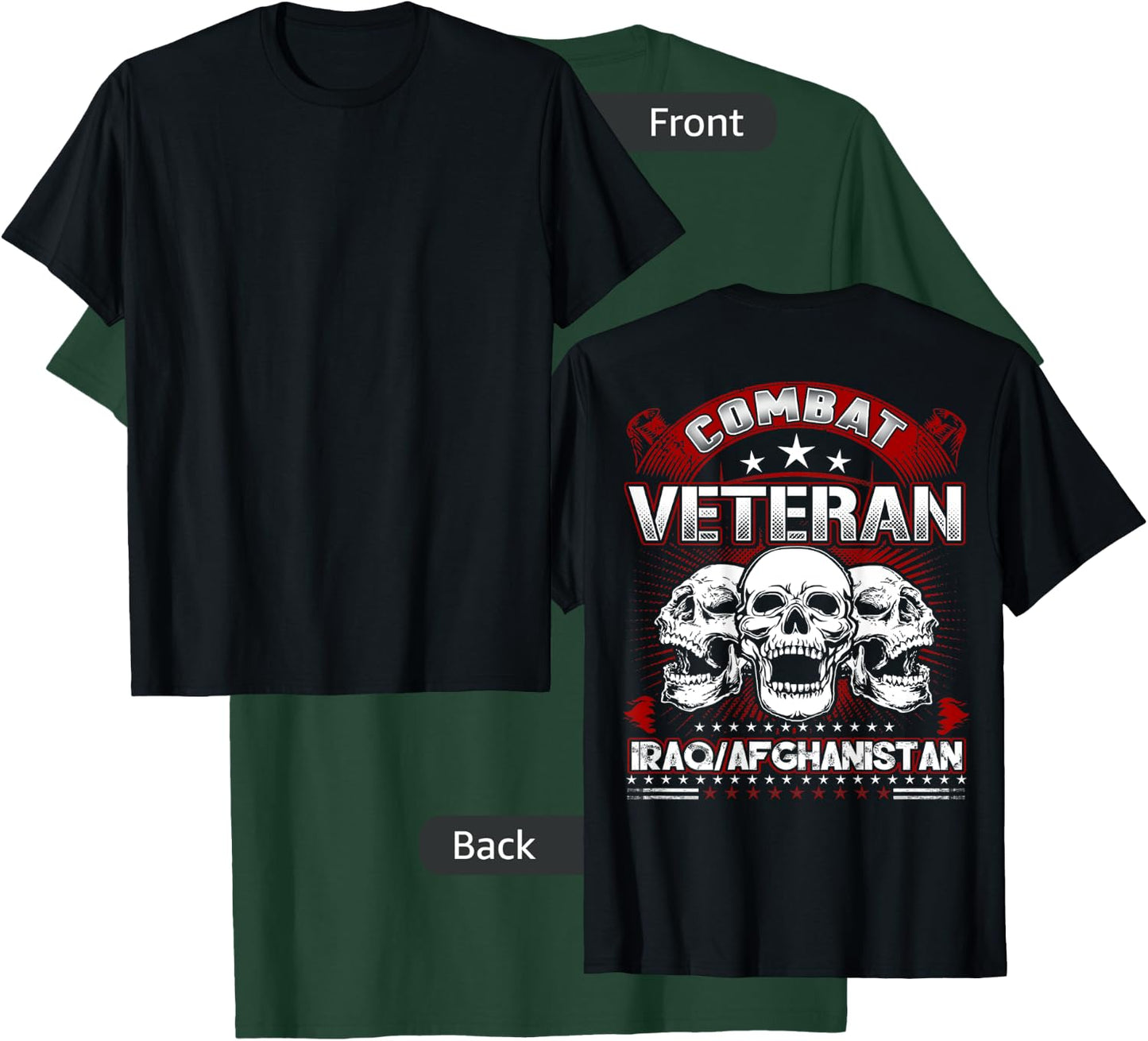 Combat Veteran Iraq Shirt T-Shirt - T-Shirt | Forest