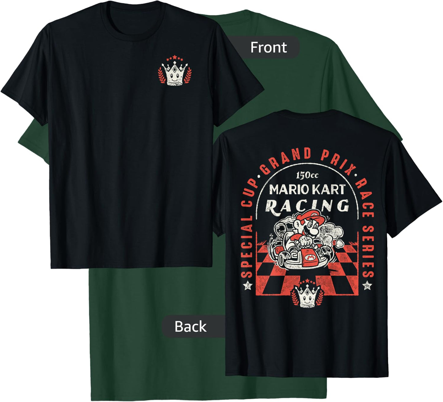 Mario Kart Victory Crown Front 150cc Racing Graphic T-Shirt - T-Shirt | Forest