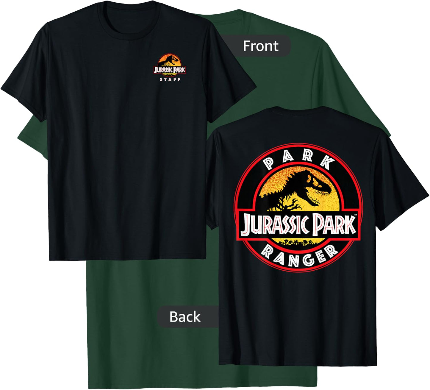 Jurassic Park Ranger Uniform Patch Small T-Shirt - T-Shirt | Forest