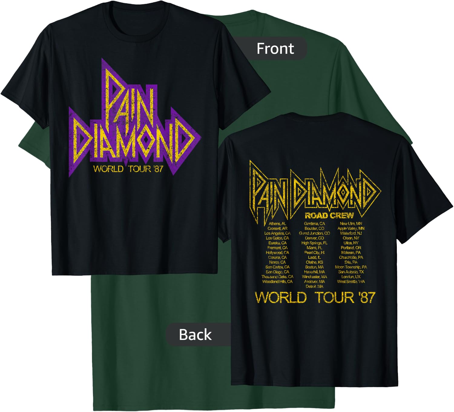 Pain Diamond World Tour '87 T-Shirt - T-Shirt | Forest