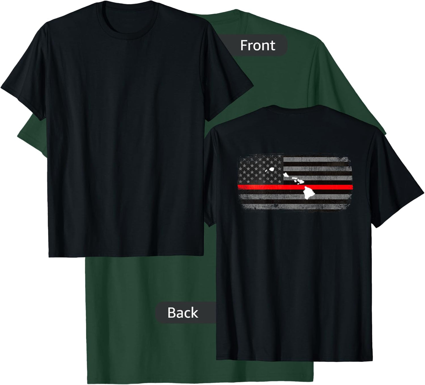Hawaii Fire Rescue Department Firefighters Uniform Duty T-Shirt - T-Shirt | Forest
