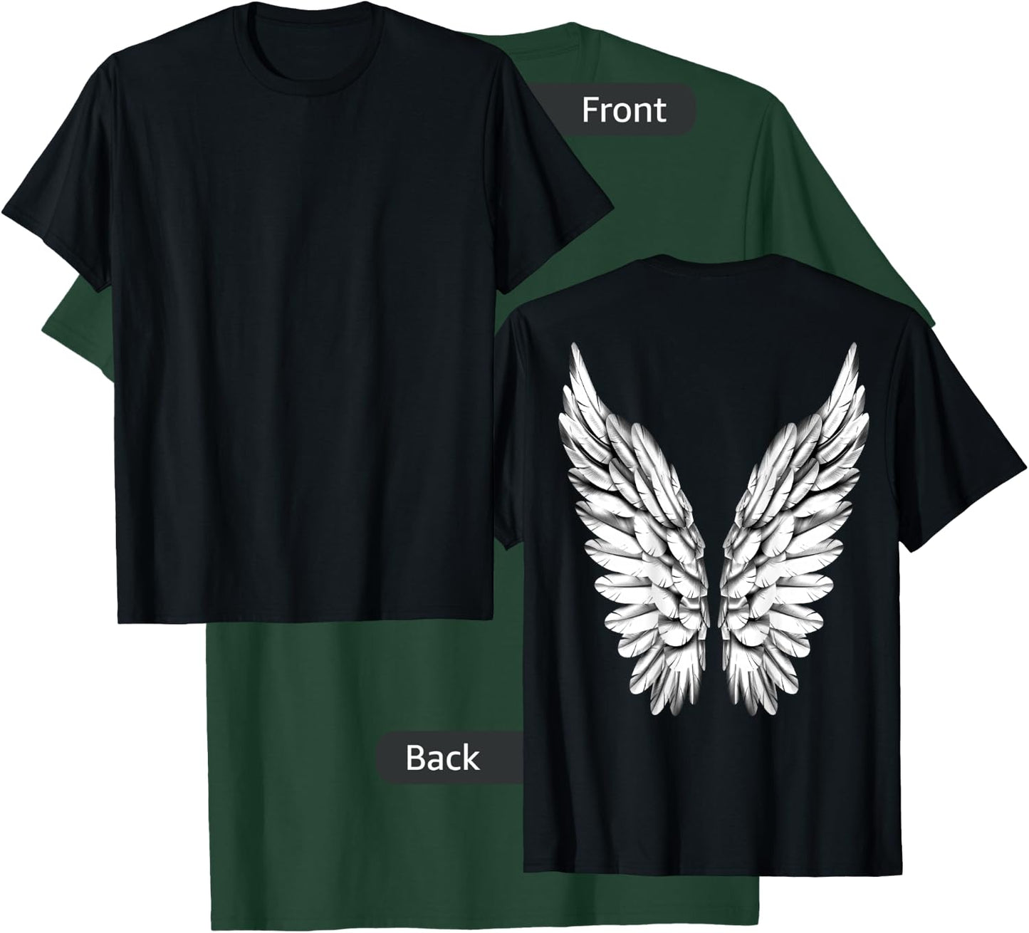 White Wings Freedom Guardian & Women Angel T-Shirt - T-Shirt | Forest