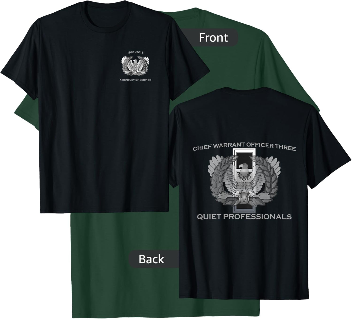 Chief Warrant Officer Three CW3 Eagle Rising Premium T-Shirt - T-Shirt | Forest