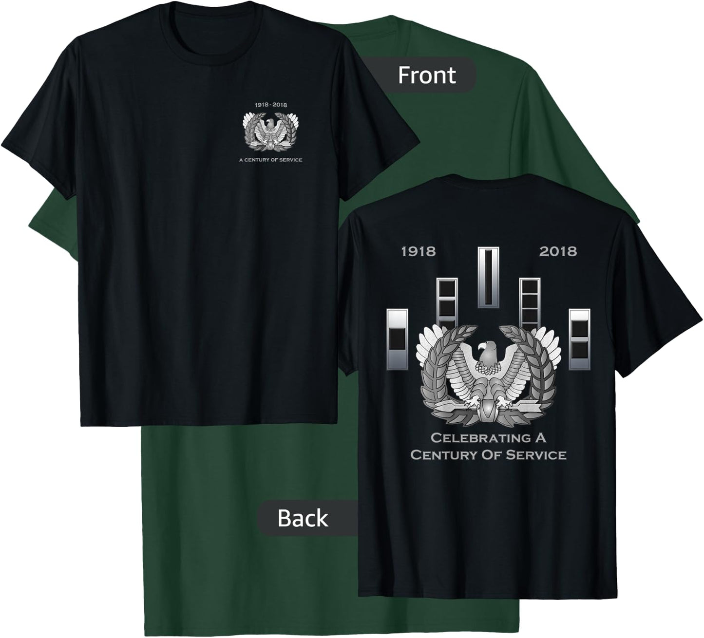 CW2 Chief Warrant Officer Two Century of Service T-Shirt - T-Shirt | Forest