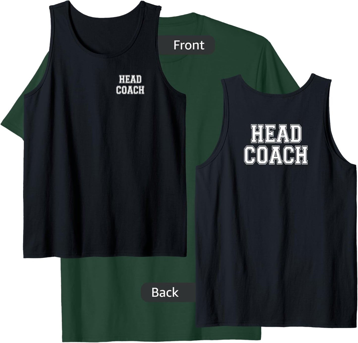 Head Coach front with letter athletic style for T-Shirt - T-Shirt | Forest