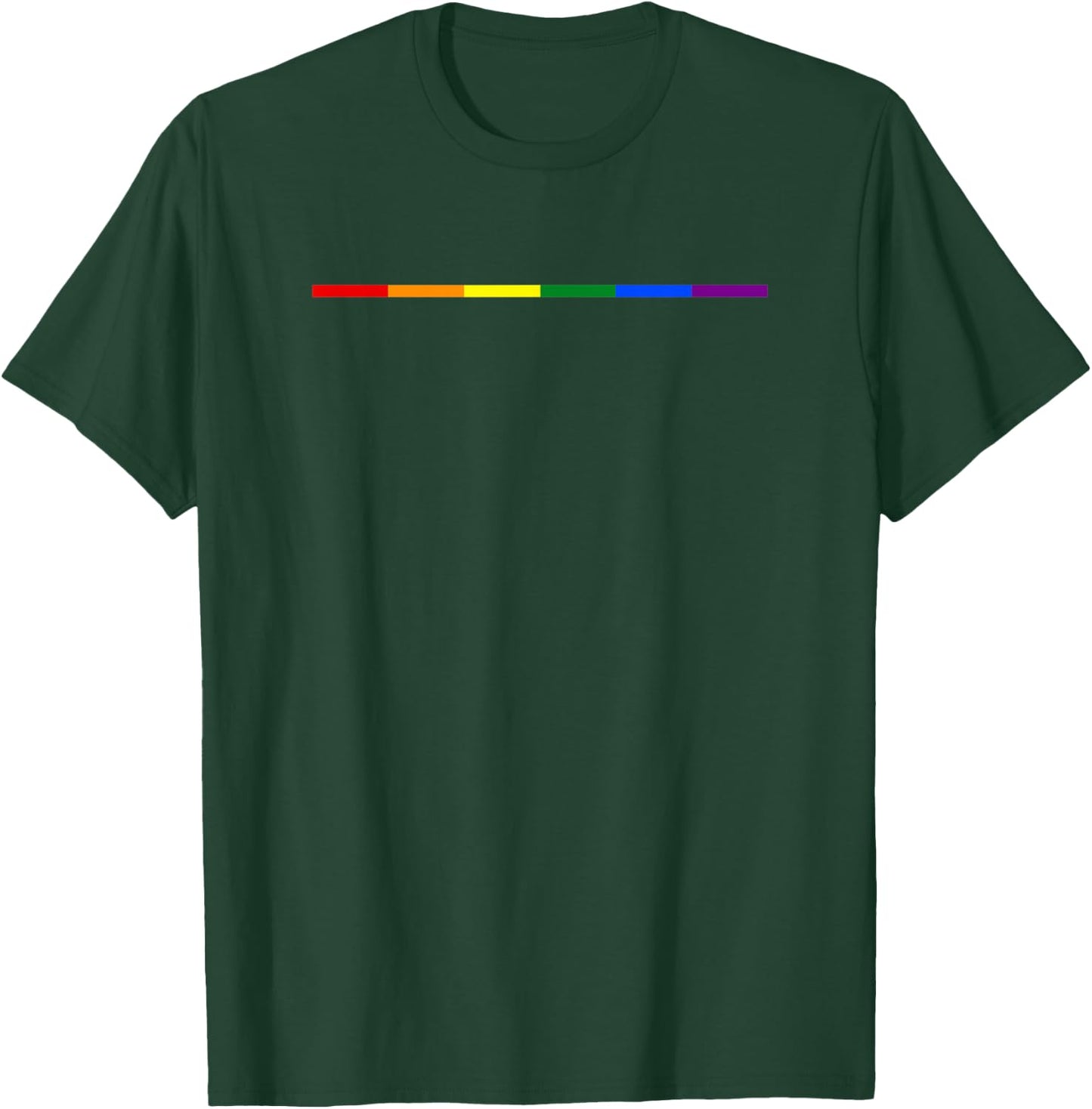 Horizontal Pride Shirt Rainbow Color Stripe Gift T-Shirt - T-Shirt | Forest