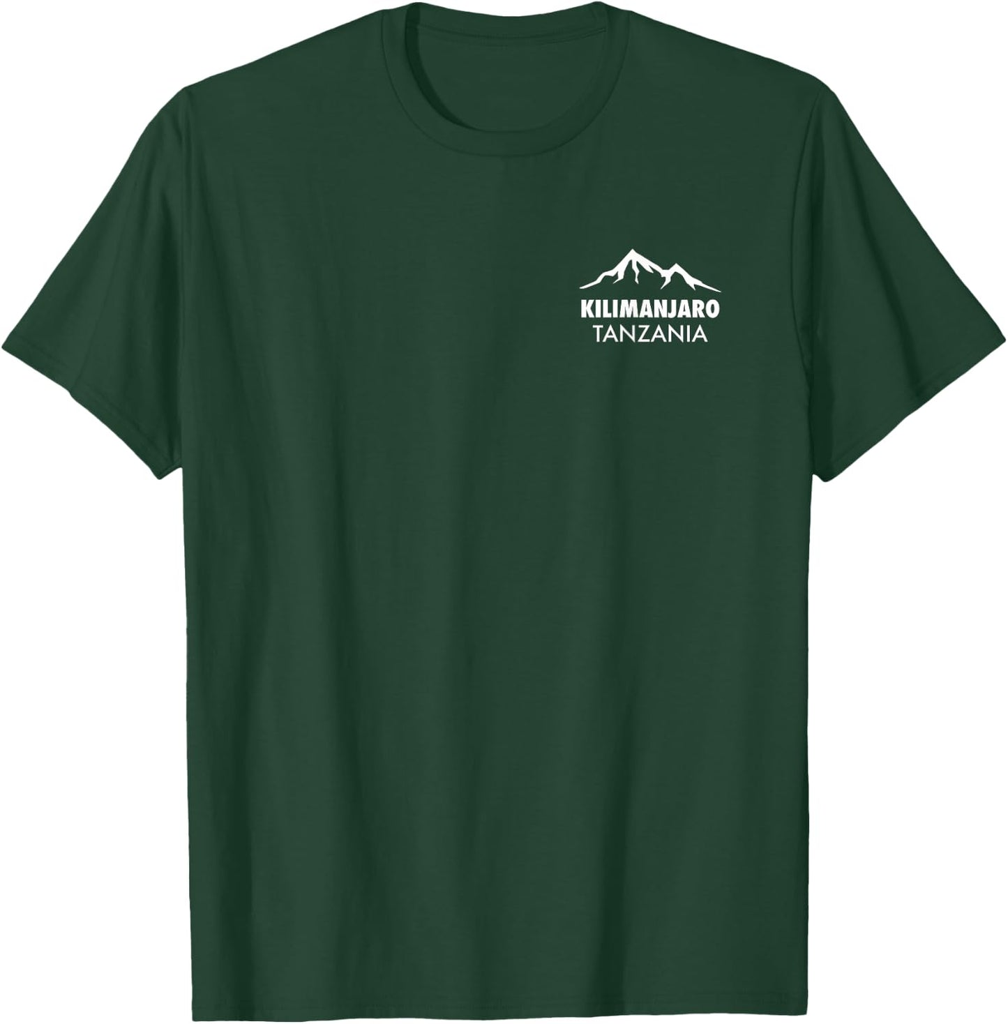 Mt. Kilimanjaro Apparel -Adults, Kids Black Cotton 60%, Polyester 40% Short Sleeve Classic Fit T-Shirt - T-Shirt | Forest