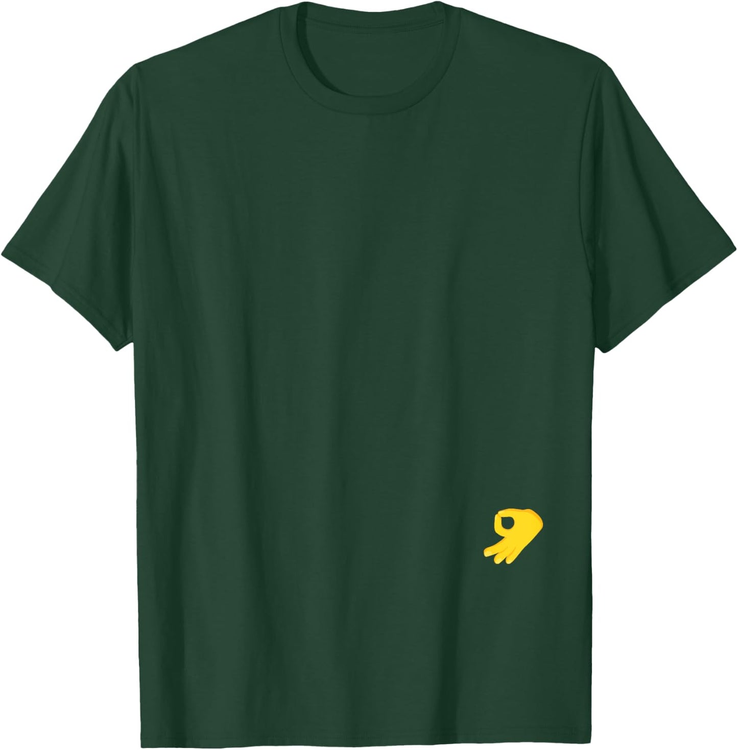 Got Ya - Upside Down OK Sign on Back T-Shirt - T-Shirt | Forest