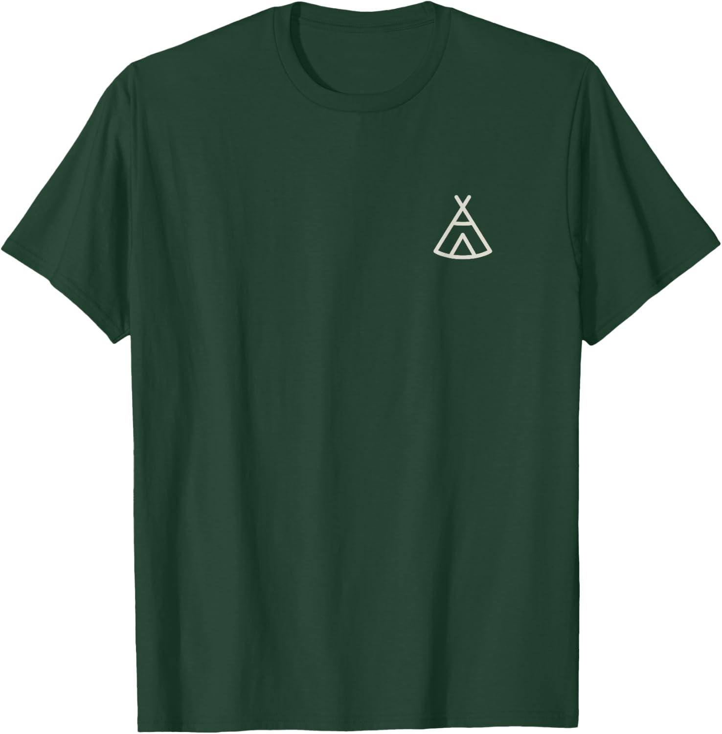Teepee Pocket Logo Native American T-Shirt - T-Shirt | Forest