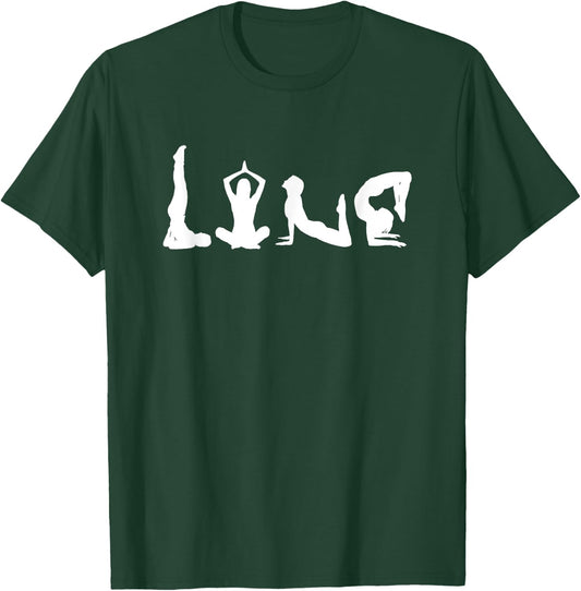 Yoga Love Pose Shirt Gift Yoga Lover T-Shirt - T-Shirt | Forest