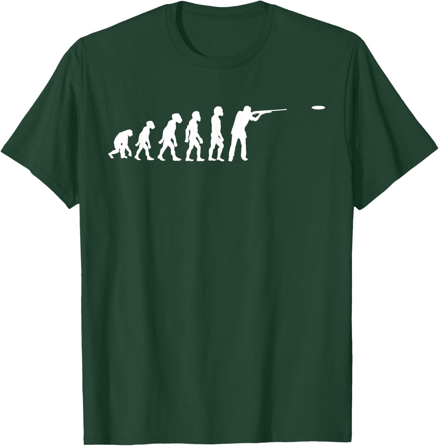 Funny Human Sporting Clays Evolution Player Pigeon Shooter T-Shirt - T-Shirt | Forest