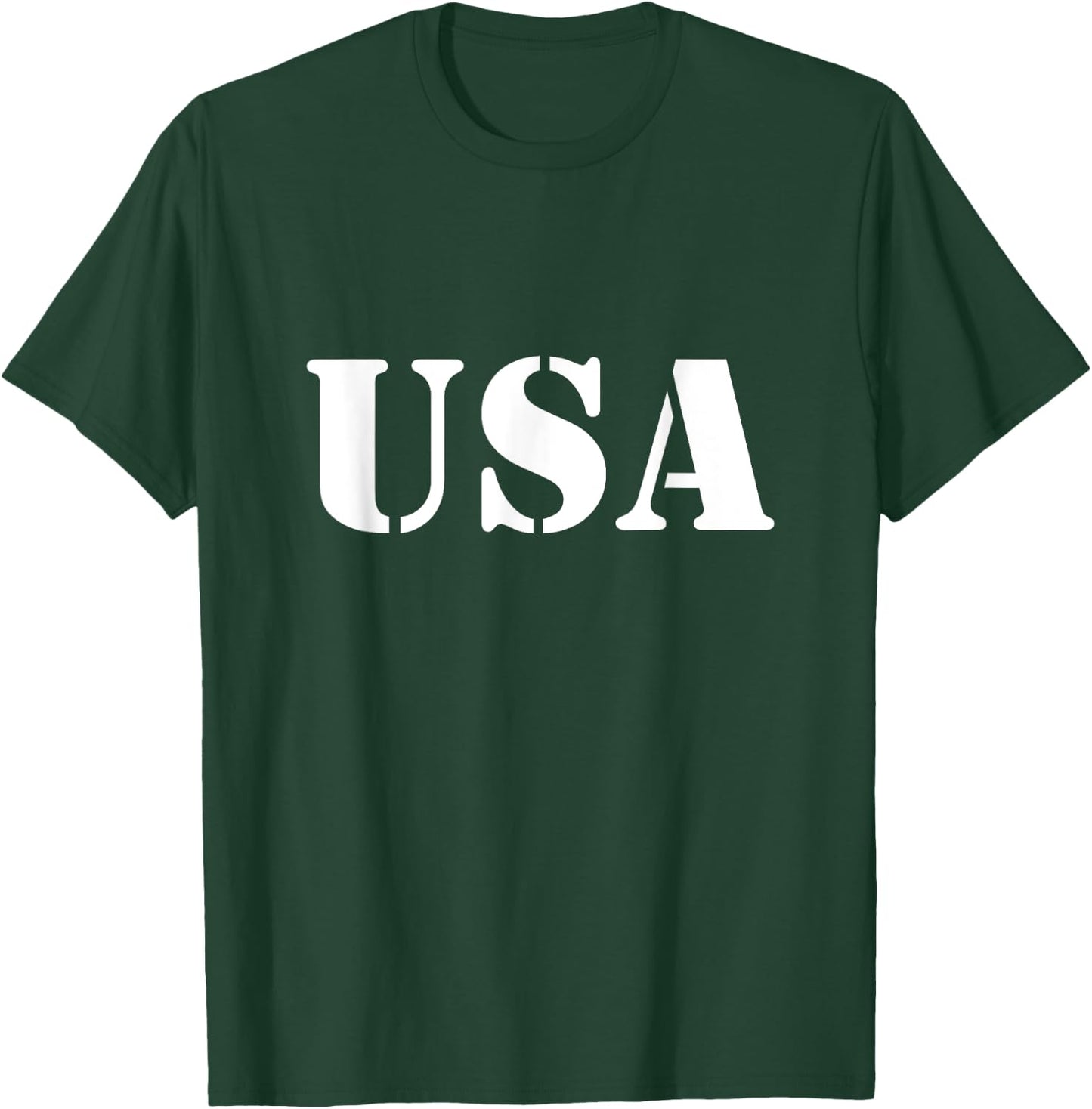USA Logo Shirt - Military Look T-Shirt - T-Shirt | Forest