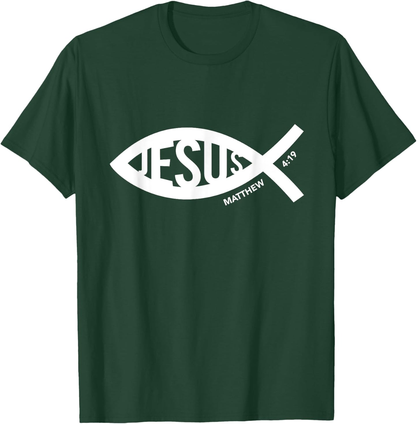 Jesus Fish Symbol Christian T-Shirt - T-Shirt | Forest