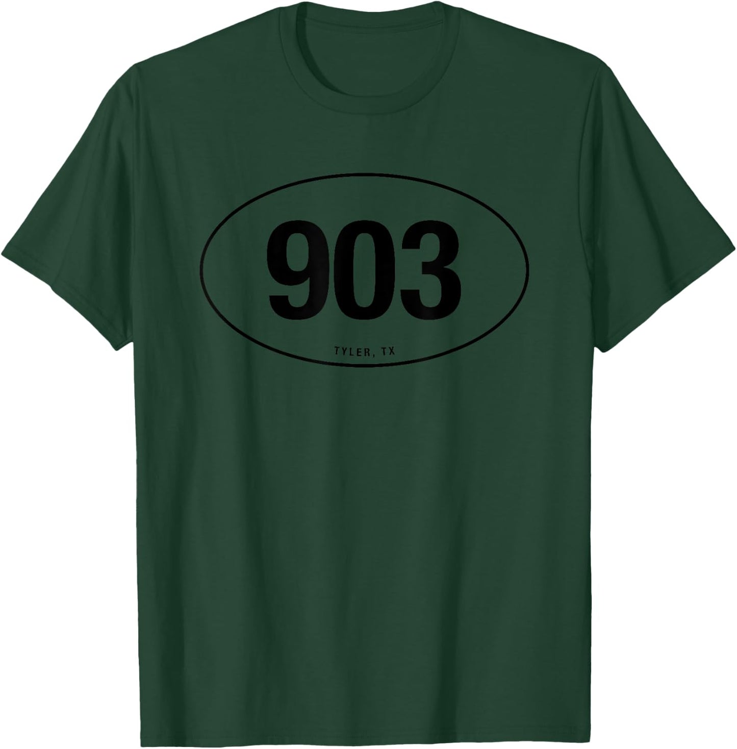 Texas Area Code 903 Shirt Oval State Pride Gift T-Shirt - T-Shirt | Forest