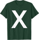 Letter X Alphabet Initial Monogram T-Shirt - T-Shirt | Forest