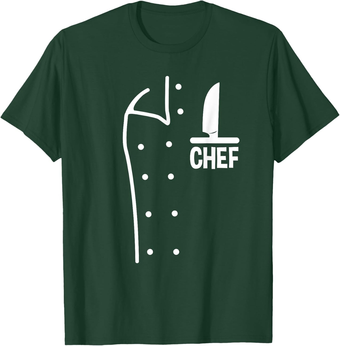 Funny Chef Uniform Faux Chef Costume T-Shirt - T-Shirt | Forest