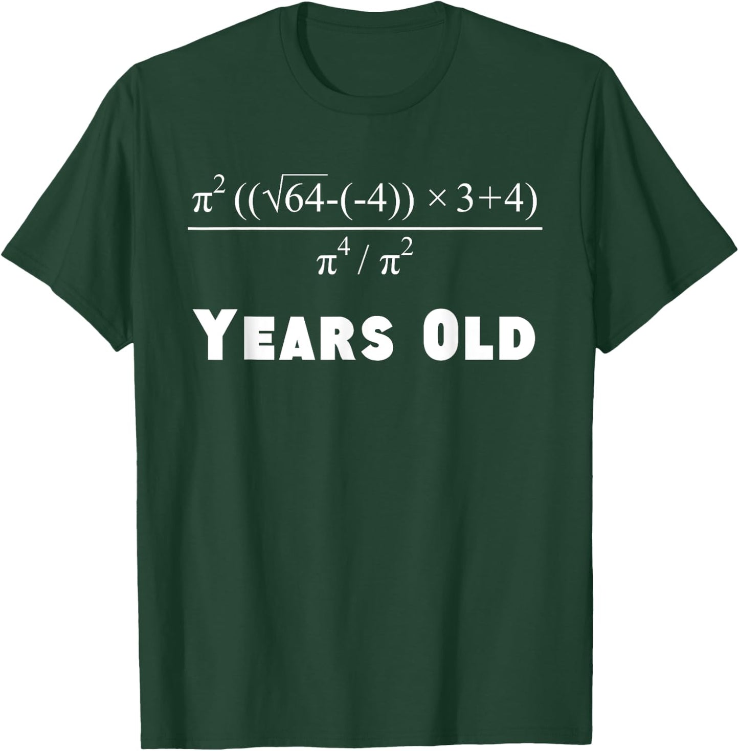 40 Years Old Algebra Equation Funny 40th Birthday Math T-Shirt - T-Shirt | Forest