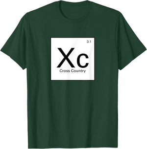 Funny Cross Country Running Shirts - Periodic Table XC Shirt T-Shirt - T-Shirt | Forest