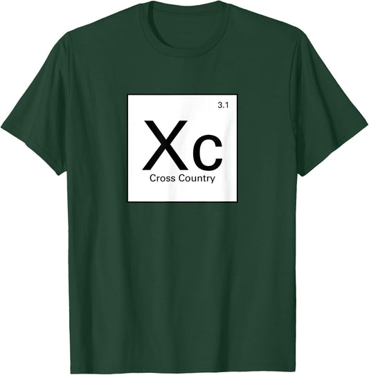 Funny Cross Country Running Shirts - Periodic Table XC Shirt T-Shirt - T-Shirt | Forest