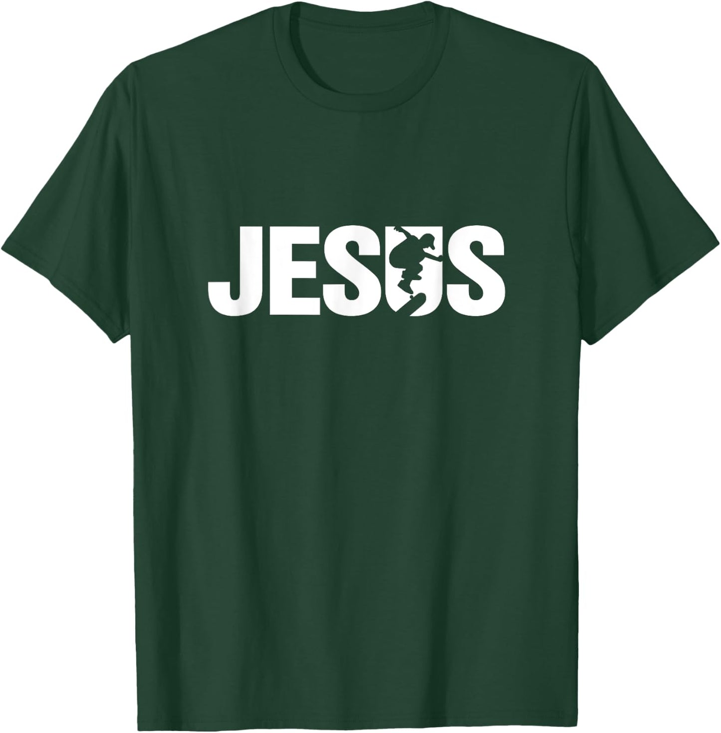 Jesus Christian Skateboard Cool Skater Design T-Shirt - T-Shirt | Forest