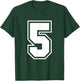 Number 5 Counting Monogram T-Shirt - T-Shirt | Forest