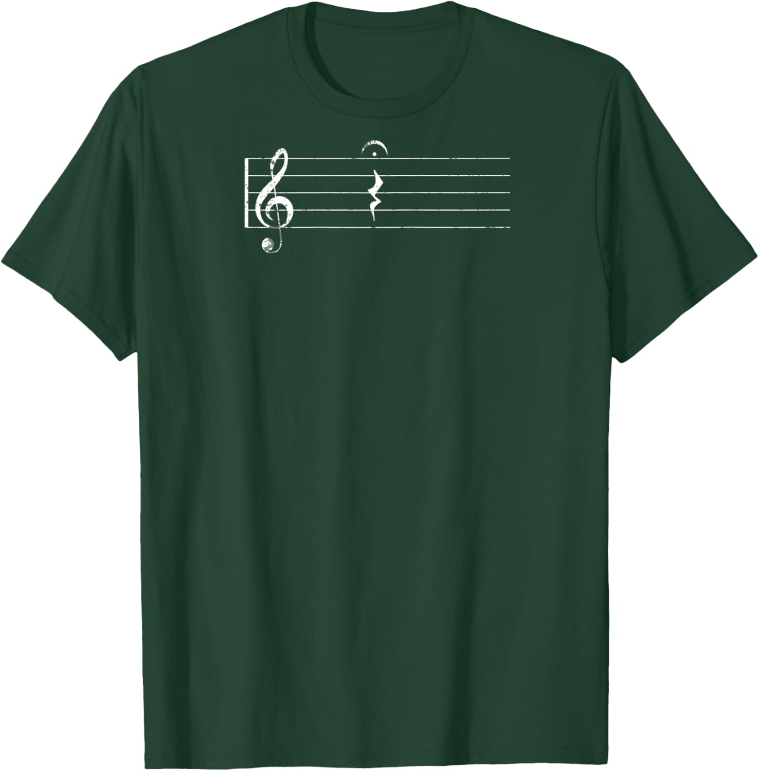 Funny Music Shirt Quarter Rest and Fermata For Band Raglan Baseball T-Shirt - T-Shirt | Forest